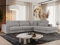 MKS MEBLE Ecksofa Sofa L-Form Grau Cord, Wohnlandschaft L-Form, Couch L Form, Sofagarnitur Couchgarnitur Polsterecke, Breite: 316 cm - Savona L - Grau Cord - Rechts