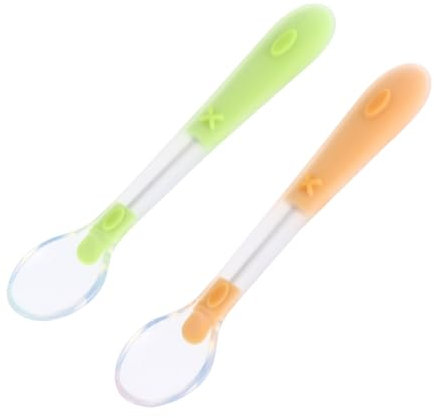 SECFOU 2stücke Löffel Aus Weiche Und Flexible Utensilien Für Kleinkinder - Langlebig Für Ersten Essversuche Und Zahnungshilfe Für Kleine Junge Mädchen