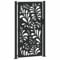 vidaXL Gartentor Schwarz 105x180 cm Stahl Wellen-Design, Zauntor, Outdoor Tor, Eisentor, Sicherheitstor, Einfahrtstor, Metall Zauntor