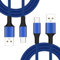 Powice 2X 1,2m USB C Kabel für Carplay, USB C Ladekabel 3A, USB A auf USB C Ladedatenkabel, Kompatibel mit iPhone 16/15/14, Samsung S24/S23/S22, Kann im Auto verwendet werden, Blau