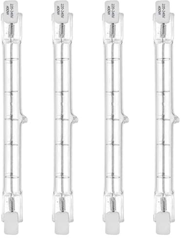 IGEAIIE R7s Halogen Bulb 118mm, 400W Dimmable Linear Halogen Light Bulb, 230V 2700K Warm White, J118 Security Floodlight Bulb for Work, Landscape Lights, Spotlights, Floor Lamps