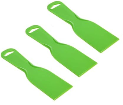 3 pcs Plastic Putty Knife: 2 Inch Green Flexible Paint Scraper for Drywall & Wall Painting - Polyfilla Tool for Taping, Spackling & Patching