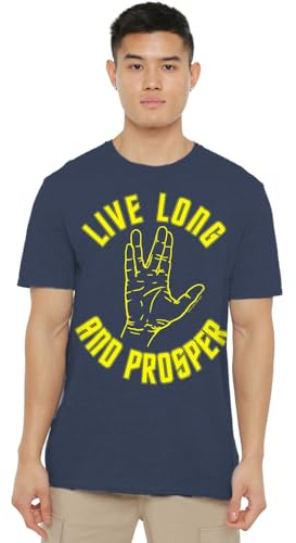 Star Trek Unisex Star Trek Live Long Hand Unisex T Shirt T-Shirt (Pack of 1)