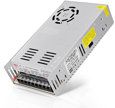 Taormey Schaltnetzteil 12V 30A 360W Netzteil Adapter Transformator, LED Trafo Schaltwandler AC 110V / 220V auf DC 12 Volt 360w, Adapter Transformator für LED Streifen Lichter, 3D Drucker, CCTV