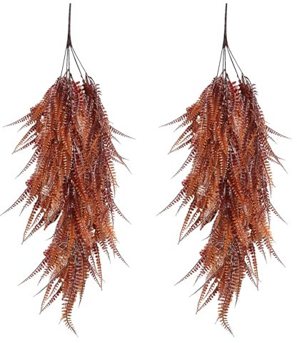 2 Pcs Fausse Plante Tombante,82CM Fougère Vigne Plante Artificielle Tombante Plante Tombante Artificielle Plantes Artificielles Interieur Tombantes Plantes Artificielles Suspendues pour Cuisine Jardin