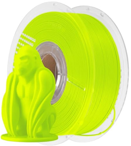 AzureFilm Original PLA Filament für 3D-Drucker 1,75 mm – 1 kg Spule – Einfach zu drucken – Hohe Präzision – Glatte Oberfläche – ideal für Prototypen (Neon-Lime, 1 kg)