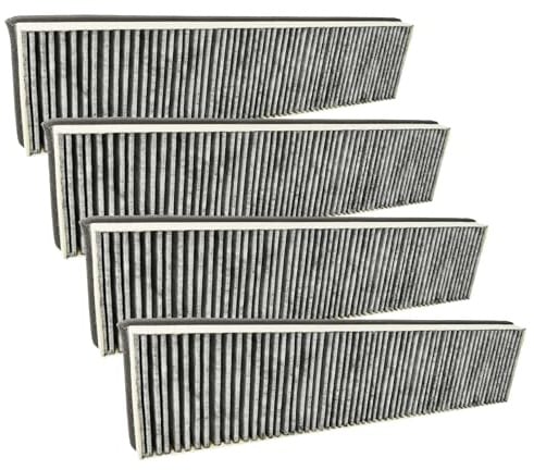 vhbw 4x Aktivkohlefilter kompatibel mit Miele DA 3466-60 | DA 3456-55, DA 3461, DA 3462, DA 3460, DA 3460-60, DA 3466 Dunstabzugshaube