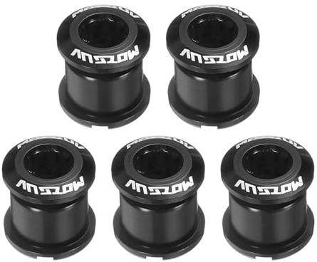 sourcing map Double Chain Ring Bolts, Aluminum Alloy Bicycle Crankset Nuts Chainwheel Screw for Road Bike Mountain Bike