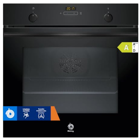 Balay – Horno, Función Freidora de aire, Aqualisis, negro, 3HB5159N4 | 71 l, Serie Cristal, Función Freidora de aire.