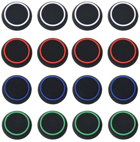 LKJAUOZ 8 Stücke Thumbstick Grip Caps for PS4 PS5 Xbox Controller, Joystick Kappen, Thumb Stick Grip Cover Dots Studded Design Joystick Controller Thumb Grip Cap