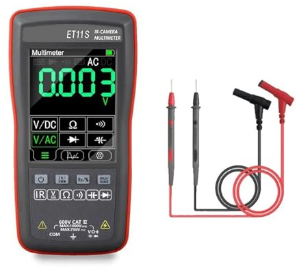 ET11S/ET12S Multimetro Digitale For Termocamera 2in1 Pixel Con Misurazione Dela Resistenza Alla Tensione E Corrente Lettura Rapida Accurata Facile(ET11S)