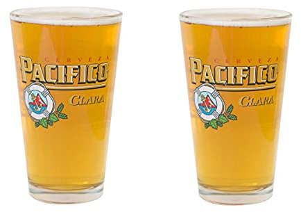 Pacifico Cerveza Mexikanisches Bierglas, 2 Stück