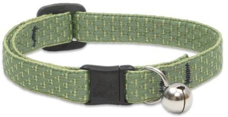 LupinePet Eco 1/2 Moss Cat Safety Collar with Bell , 8-12