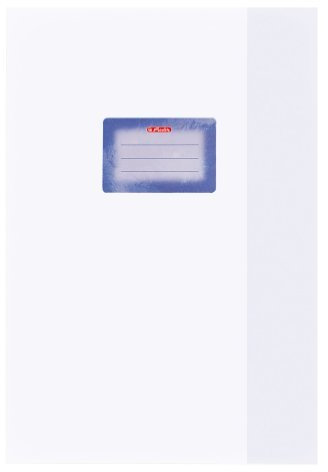 5 Heftumschläge / Hefthüllen DIN A4 / Baststruktur / Farbe: weiß