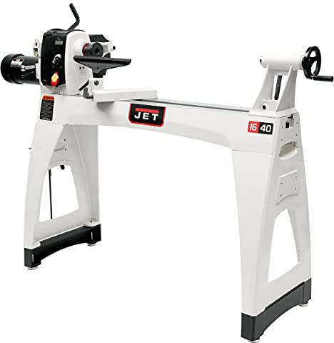JET 16 x 40 EVS Variable Speed Woodworking Lathe, Reversible Wood Turning Machine, 1-1/2 HP, 115V 1Ph (JWL-1640EVS)