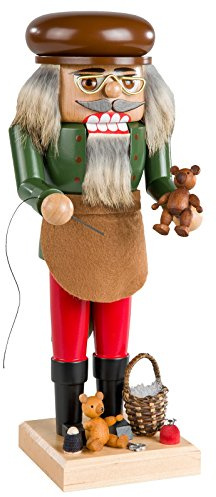 KWO Nutcracker Teddy Bear Maker, 25 cm, Wood, Multicolour, One Size
