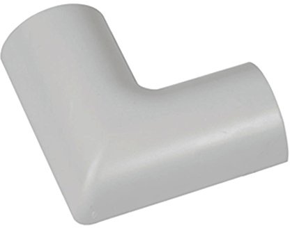 20mm x 10mm White Clip-Over Right Angled Trunking Adapter – Flush 90 Degree Bend | Loops
