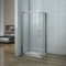 Cabine de douche 100x100x185cm porte de douche en verre securit 2 portes de coulissantes avec le receveur