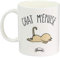 Le Fabuleux Shaman 37-2X-002 Mug Chat m'épuise Blanc Porcelaine D12 x H10 cm