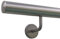 TIBU Handlauf Edelstahl 33,7 mm Geländer 0,3m - 6m, Länge 160 cm, Ende leicht gewölbte Kappe und gewinkelte Halter