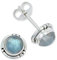 Ohrstecker 925 Silber Mondstein weißer Stein schimmer Edelstein Ohrringe echt Silber Damen Sterling Silber Stecker Geschenk(MOS-027-04)