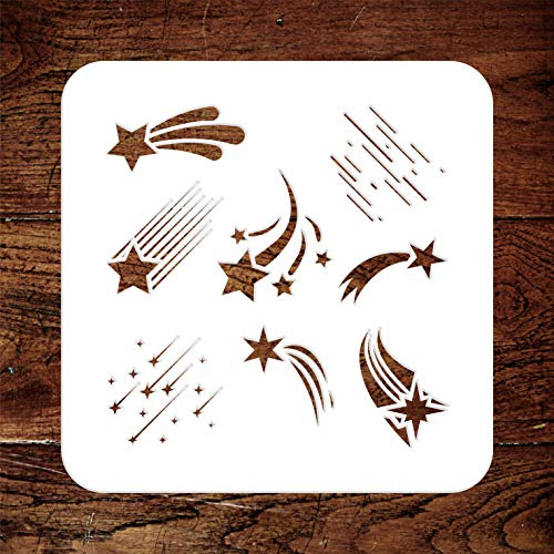 Pochoir étoiles filantes – 21,5 x 21,5 cm