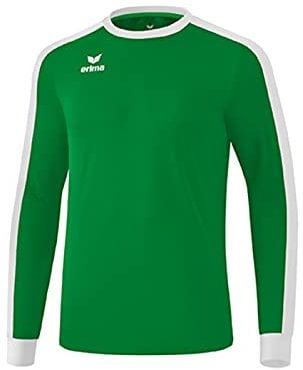 Erima Herren Retro Star Trikot Trikot Langarm (3142105), smaragd/weiß, L
