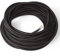 Amarcords - Cable de tela color NEGRO, redondo, seda, 50 metros, con 2 conductores 2x0,75 - Hilo eléctrico textil de color estilo clásico para lámparas bricolaje y iluminación vintage.