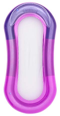 Brandsseller Luftmatratze 160x84 cm Badematratze Wasserhängematte mit Netzeinsatz und abnehmbaren Kopfteil aufblasbar - Pink