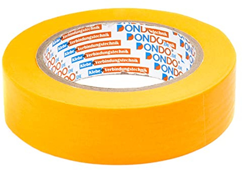 DonDo Goldband ADB Maler Abdeckband Präzisionskrepp Krepp Plus Profi Gold Gelb Konturenband 30mm x 50m
