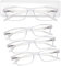 LUFF 4Pcs Anti-Blue-Ray-Lesebrille Tragbare Ultraleichtleser（2.0X）