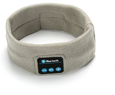 HEATED Auriculares for Dormir Diadema Bluetooth on Ultrafinos HD Estéreo Altavoces Orejeras Antiruido for Dormir (Color : Gray)
