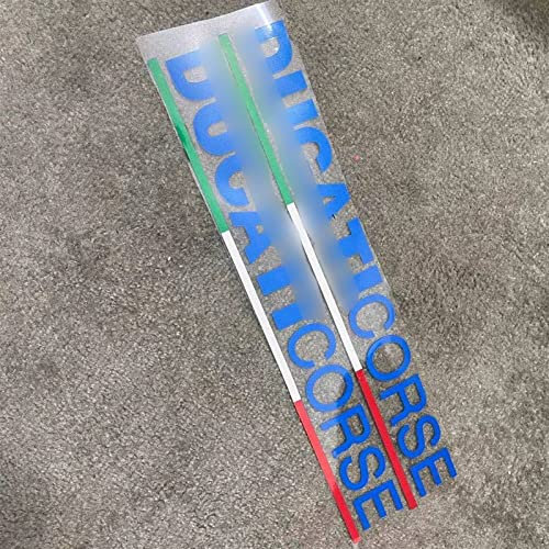 STATUZ Multi Colore Vinile Adesivo Riflettente per Ducati 848 1199 1098 S 899 Logo Corpo Pedale Pannello Laterale Bandiera Italiana per Ducati Corse Decorare (Color : Blue Letters)