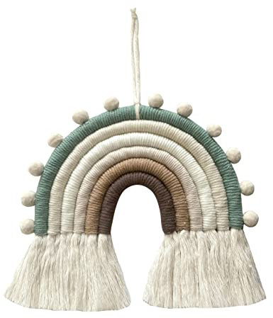 EXQUILEG Regenbogen Wandbehang,Wandteppich Boho Makramee Wandverzierung Bunter Makramee Wandteppich für Heimdekoration,Kinderzimmer (Farbe B)