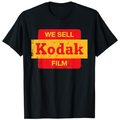 Cartel vintage con capucha con texto en inglés We sell Kodak Film Camiseta
