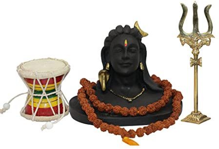 BRACOP Hindu Gott Figur Shiva Lingam Statue Indien Göttin Haus Tempel Mandir Dekoration Lord Shiva Murti Nataraja Hinduismus Figur Religiöse Statue Buddha Abstrakte Skulptur Indische Geschenke