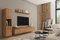 MINIO go for it - Wohnwand Parma, 3-Teilig Set, Hängend oder Stehend, Highboard, Lowboard, Wandboard, Laminierte Spannplatte, Farbe: Wotan Eiche