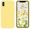 DUEDUE Coque pour iPhone X/XS, Silicone Militaire Antichoc, Doublure Coque de Téléphone pour iPhone X/XS Protection Ecran Intégrale,Toucher Confortable Anti Rayures Etui pour iPhone X/XS,Jaune