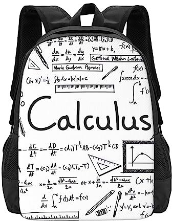 Mathematik Geometrie Geek Calculus Rucksack Für Mädchen & Junge Rucksäcke Elementar Büchertaschen Mittelschule Taschen Frauen Casual Daypack, Schwarz , One size