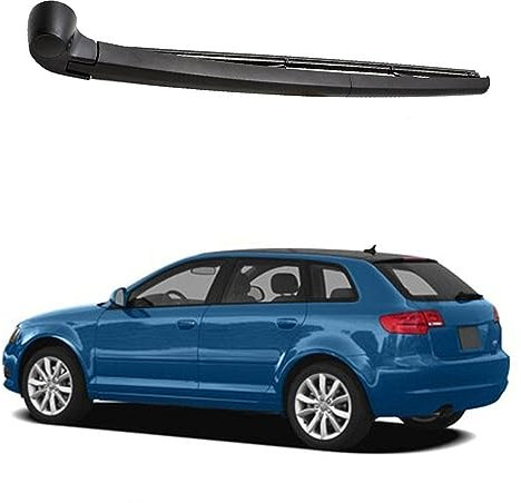 MhaRt Heckwischerarm Heckscheibenwischer für Audi a3 s3 rs3 8p 8 p1 8pa, Hinterer Scheibenwischerarm und Blatt Set Gummi Reinigungsfenster Ersatzteile
