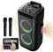 Vocal-Star Karaoke Machine with 2 Wireless Microphones, Portable 300w Speaker Light Effects, Bass and Treble, EQ, AUX,Echo Effect, Perfect for parties, Adults, Kids – VS-Phoenix