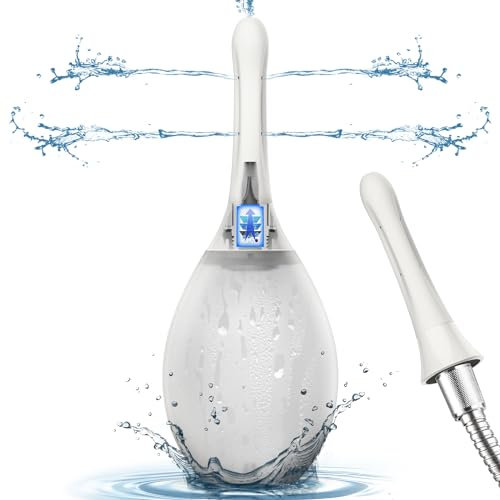 Analdusche Einlauf Darmreinigung Frau Herr - Anal Dusche 245ML Irrigator Darmspülung Anti-Rücklauf und Filter Enema Kann an Einen Duschschlauch Angeschlossen Werden Einlaufgerät Weiß Wasserdichtes