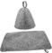 Healeved 1ensemble Bonnet De Sauna Feutre Avec Coussin De Anti-chaleur Et Confort Optimal Pour Bains Et Saunas Couleur Grise