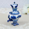 AEVVV Traditional Gzhel Porcelain Samovar | Hand-Painted Russian Ceramic Teapot | 7.1 Decorative White & Blue