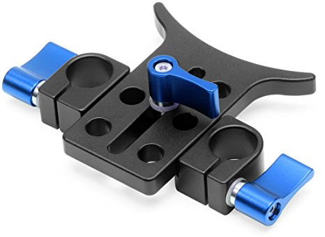 NovelGoal 15mm Telephoto Camera Lens Support Bracket Holder Baseplate Adapter Rod Rail Kit DSLR Photography Studio Accessories for 5D3 5D2 SLR DSLR Camera (Blue)