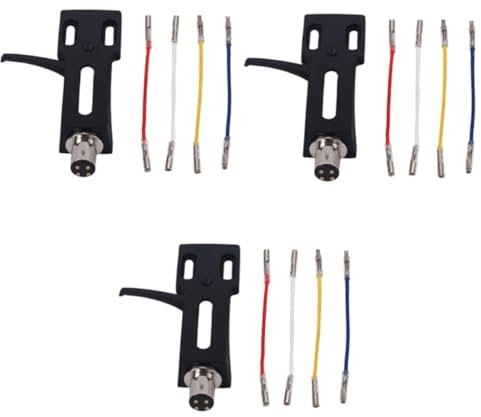 BESTonZON 3 Stück Stylus Anschlusskabel Phono Kopfhalter Phono Ersatz Headshell Halterung