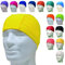 AQASKIN Auriculares de natación profesionales de licra hipoalergénica – Sin látex – Gorro piscina licra unisex (flúo amarillo, pack de 1)