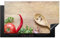 KitchenYeah© Protezione Piano Induzione 90x52 cm Cucina Copri Fornelli Proteggi di Cottura Antiscivolo Tappetino Legno - Cucchiaio - Erbe
