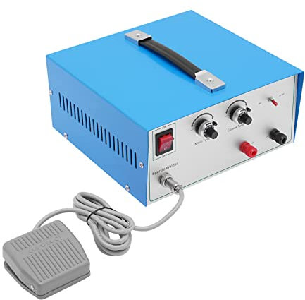 Konfiur 600W 80A Laserschweißgerät, Handheld Pulse Punktschweißgerät Pulse Spot Welder Akku Schweißgerät, Punktschweiß Schneider Kit Gold Silber Schmuck Spot Welding Tool für Gold Silber Schmuck