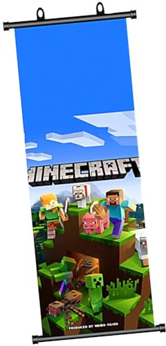 IOSCDH Rollbild, Anime Wandscroll, Gaming Poster Wandkunst Ästhetische Raumdekor Leinwand 25 x 75cm